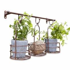 Gartenhelfer^LOBERON Wandregal mit Pflanzkörben Hemente