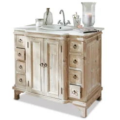 Waschtische|Waschtische^LOBERON Waschtisch Sunderland braun/weiß