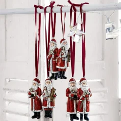 Christbaumschmuck^LOBERON Weihnachtsmann 6er Set Corvin