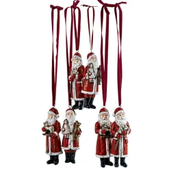 Christbaumschmuck^LOBERON Weihnachtsmann 6er Set Corvin