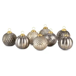 Weihnachtskugeln^LOBERON Weihnachtsschmuck 8er Set Silverlake