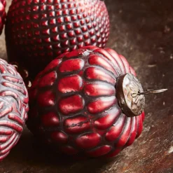 Weihnachtskugeln^LOBERON Weihnachtsschmuck 4er Set Meyen rot