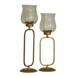 Windlichter, Kerzenständer & Laternen^LOBERON Windlicht 2er Set Rocanda