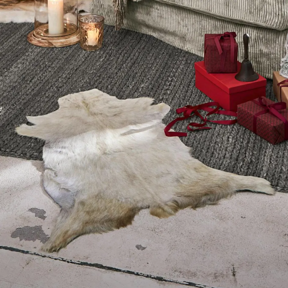 LOBERON Runde Teppiche|Teppiche-Ziegenfellteppich Piedro